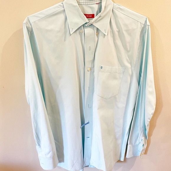 Izod Other - IZOD Blue Button Down Dress Shirt Medium